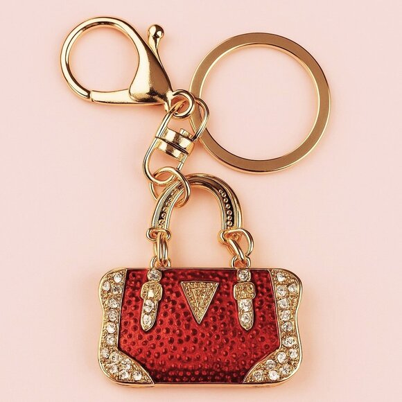 Sparkling Rhinestone Mini Handbag Keychain Purse Charm for Womens Bag or keys - Picture 9 of 9